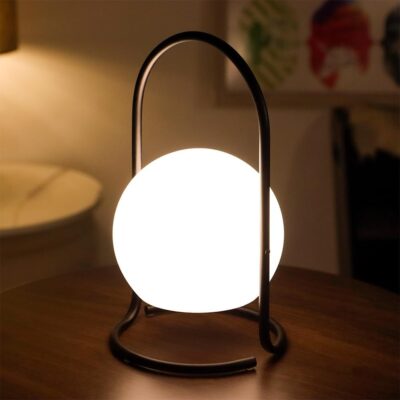 TRIROCKS Portable Cordless Lantern Table Lamp, Portable Powerful 2600mAh LED Battery Operated Table Lamps, 3-Mode Lighting Outdoor Night Lamp Lantern with Remote Control for Home Bedroom Camping