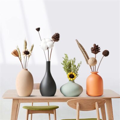 Home vase Small Dried Flowers Home Decoration Hydroponic Vase Flower Ceramic Vase Ornament Living Room TV Cabinet Flower Arrangement Decorative Vase Decorative Vase (Size : D)