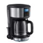 Russell Hobbs Buckingham Filter Coffee Machine, 1.25L Carafe/10 cups, 1-4 Cup brewing option, Fast brew, 24hr timer, 40min keep warm, Pause & Pour, Washable filter, Auto clean, 1000W, 20680