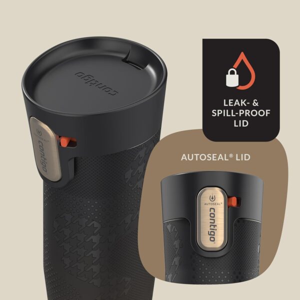 Contigo x Ally Love Stainless Steel Vacuum-Insulated Travel Mug with Autoseal and Easy Clean Lid, Spill-proof, Keeps Drinks cold 24 hrs & hot for 11 hrs, BPA Free, 16oz., West Loop 3.0, Licorice - Image 3