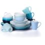 Sweese 199.003 Porcelain Dinnerware Set, 24-Piece, Service for 6, Cool Assorted Colors