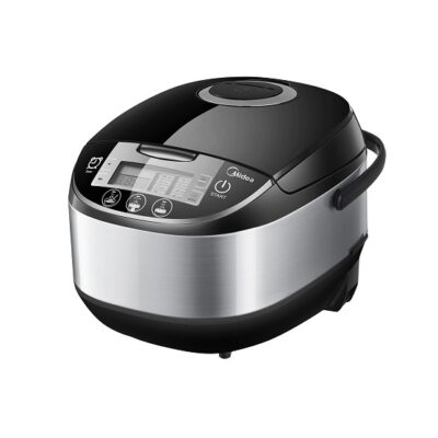 Midea Rice Cooker With Steamer,10 cup, 5 Litre, 11 Multicook Functions, LED display, Warmer, 24-Hr Delay Timer, Fuzzy Logic,Non-Stick Removable Inner Pot (Black)