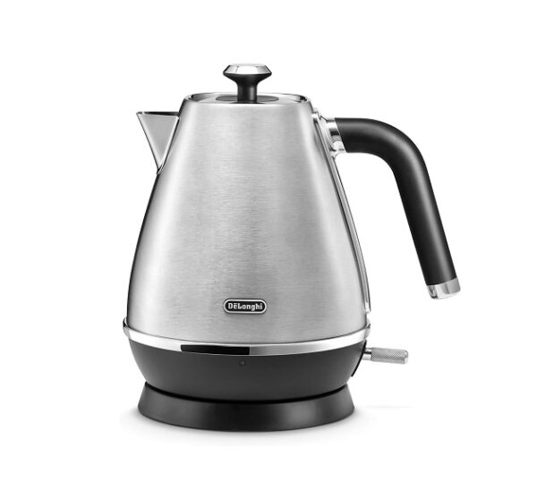 De'Longhi Distinta X Design 1.7L Rapid Boil Metal Kettle, Stainless Steel, Anti-Limescale Filter, Cord Storage KBI3001.M - Brushed Steel
