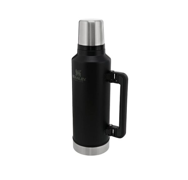 Stanley Classic Legendary Bottle 1.9L / 2.0QT Matte Black – BPA FREE Stainless Steel Thermos | Hot for 45 Hours | Leakproof Lid Doubles as Cup | Dishwasher Safe