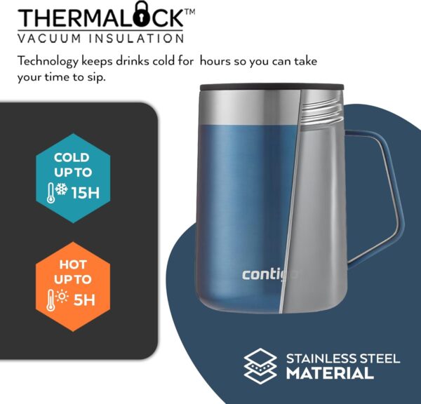 Contigo Streeterville Desk Mug SS 14 oz Blue Corn - Image 2