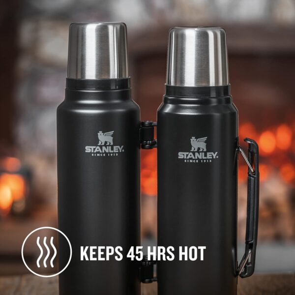 Stanley Classic Legendary Bottle 1.9L / 2.0QT Matte Black – BPA FREE Stainless Steel Thermos | Hot for 45 Hours | Leakproof Lid Doubles as Cup | Dishwasher Safe - Image 3