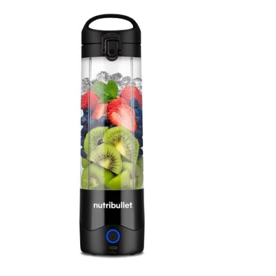 Nutribullet Portable Blender, Cordless, 20oz Vessel, Personal Blender, USB-C Rechargeable, Black, NBPB50100K