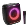 JBL Partybox Encore 2 with Mic, Wireless Bluetooth Party Speaker, AI Sound Boost, Dynamic Light Show, Upto 15Hrs Playtime, Replaceable Battery, Multi-Speaker Connection by Auracast, PartyBox App-Black