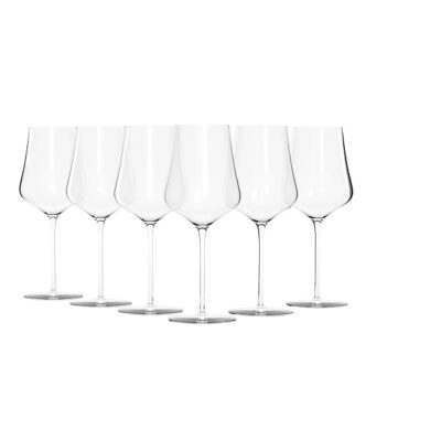 Crystal Wine Glasses, Set of 6 with Gift Box – Premium, Universal Wine Glass for Red and White Wine – Dishwasher Safe, Lead-Free, 16 oz