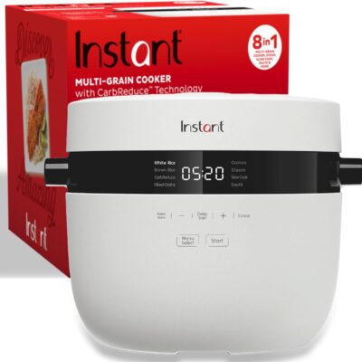 Instant Pot 20-Cup Rice Cooker, Rice and Grain Multi-Cooker with Carb Reducing Technology without Compromising Taste or Texture, From the Makers of Instant Pot, Includes 8 Cooking Presets