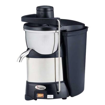 Santos High Output 600 W Juicer 50 Litre, Stainless Steel, Output: up to 100 Litre/hour, 3000 rpm, Commercial Fruit and Vegetable Juicer, High 200 mm Spout, Automatic Pulp Ejection, E073