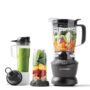 Nutribullet Blender Combo - Charcoal Grey - 3 Pre-Programmed Smart Cycles & 2 Pulse & Extract Functions - Blend Fruit, Ice & Nuts - 1.8L Capacity - 1200W Base with 3 Cups & 2 Flip-Top Lids