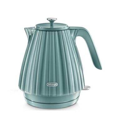 De’Longhi Ballerina Electric Kettle, 360° Swivel Base, Water Level Indicator, Cord Storage, KBD3001.GR, 3000 W, UK PLUG, Green